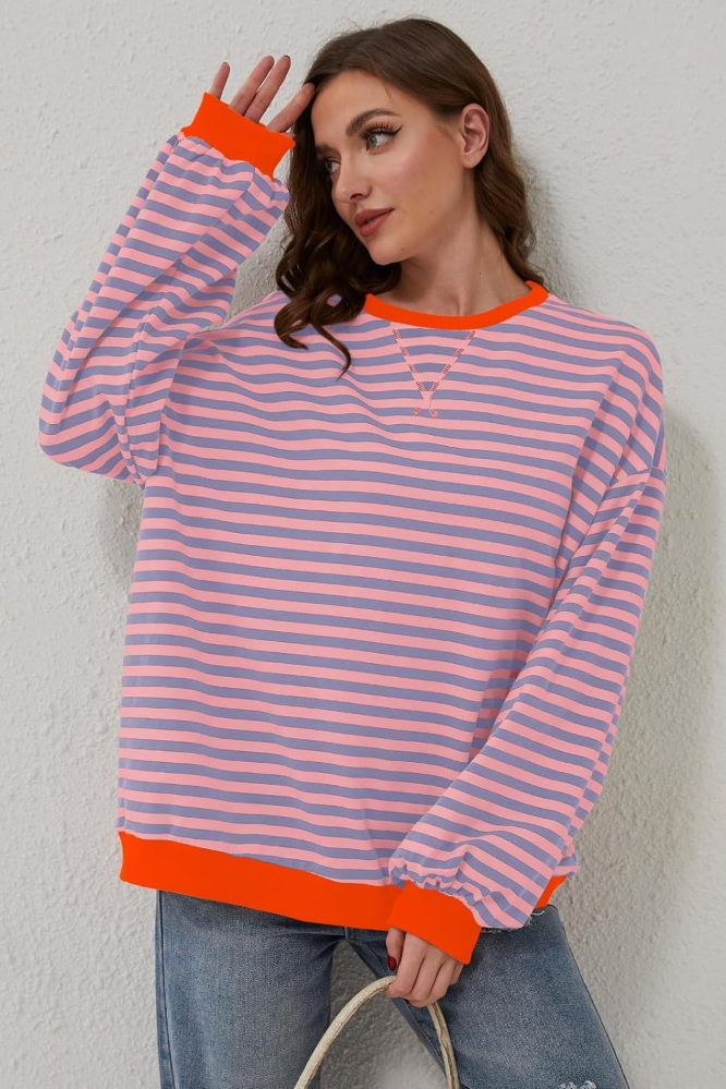 Daniela - Oversized Striped Long Sleeve Jumper