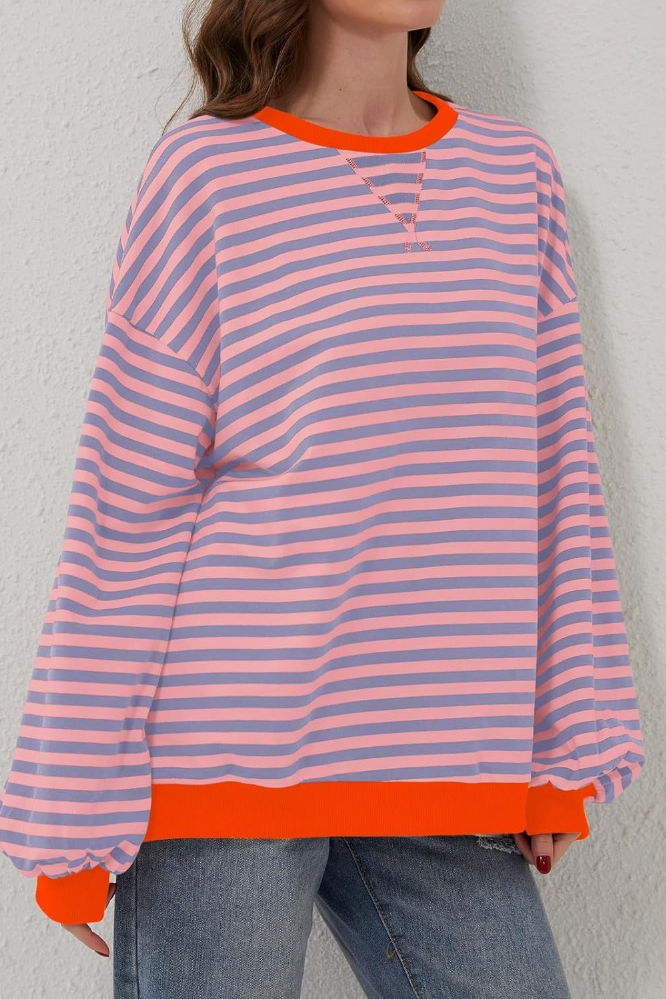Daniela - Oversized Striped Long Sleeve Jumper