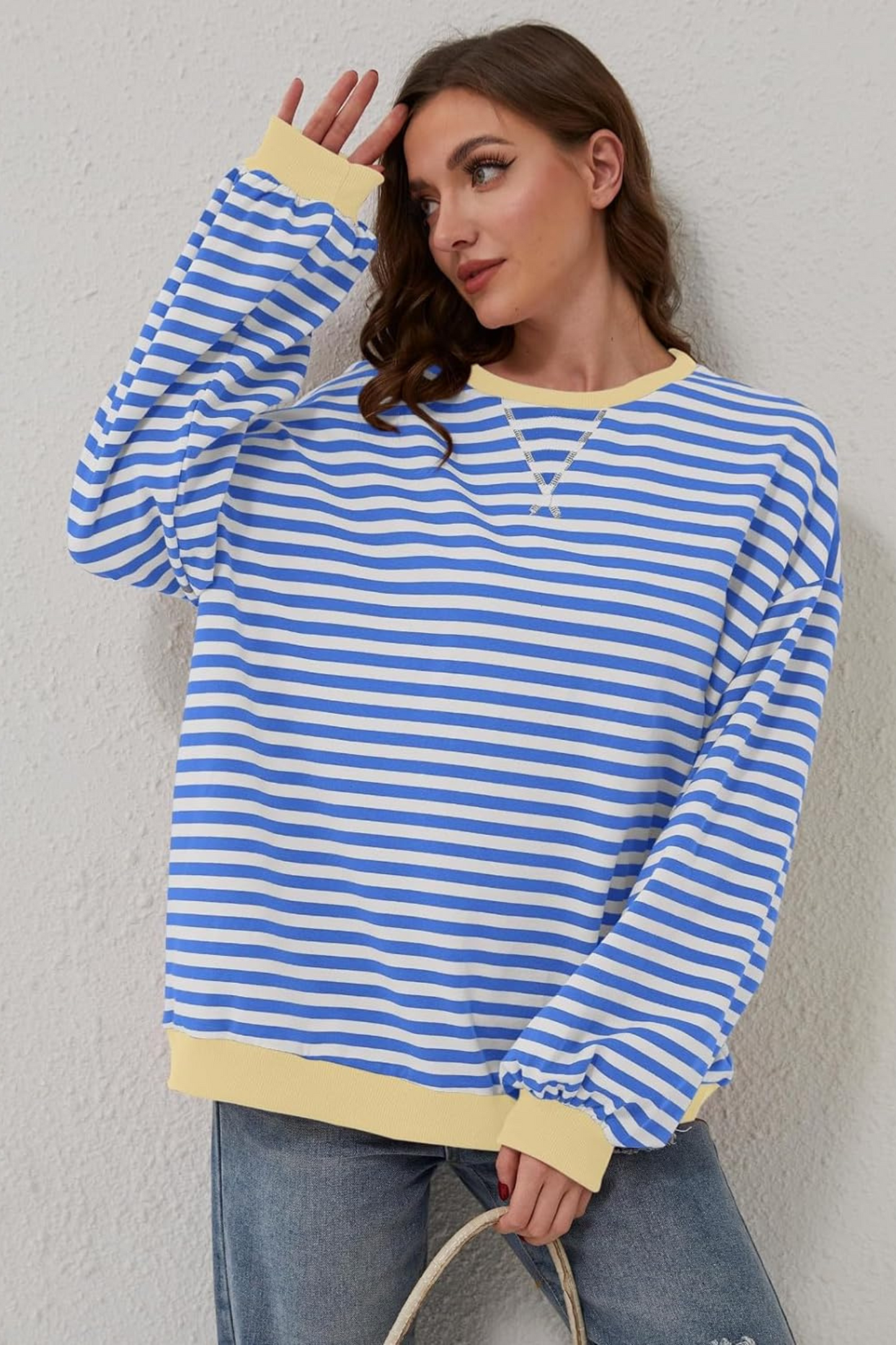 Daniela - Oversized Striped Long Sleeve Jumper