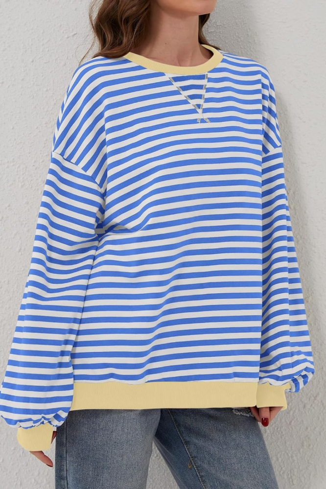 Daniela - Oversized Striped Long Sleeve Jumper