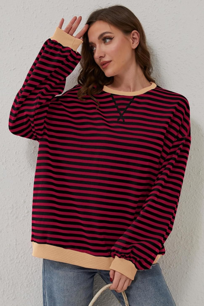 Daniela - Oversized Striped Long Sleeve Jumper