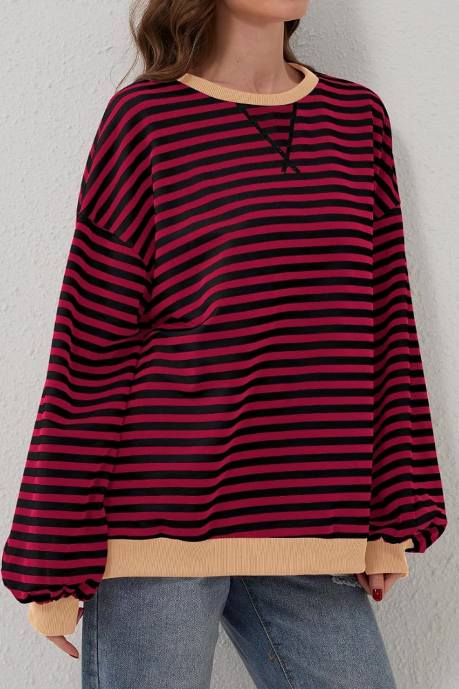 Daniela - Oversized Striped Long Sleeve Jumper