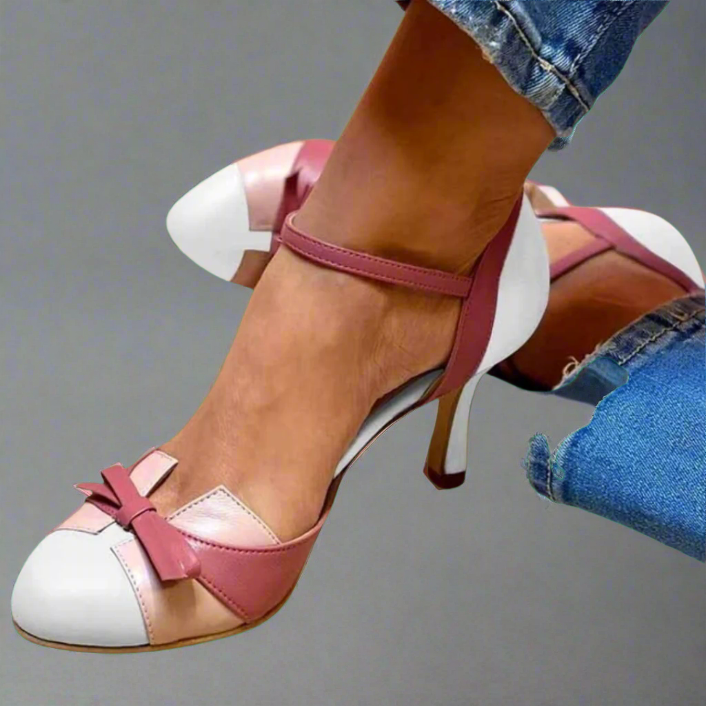 Bellarosa | Colorful sandals with knot and strap, round toe