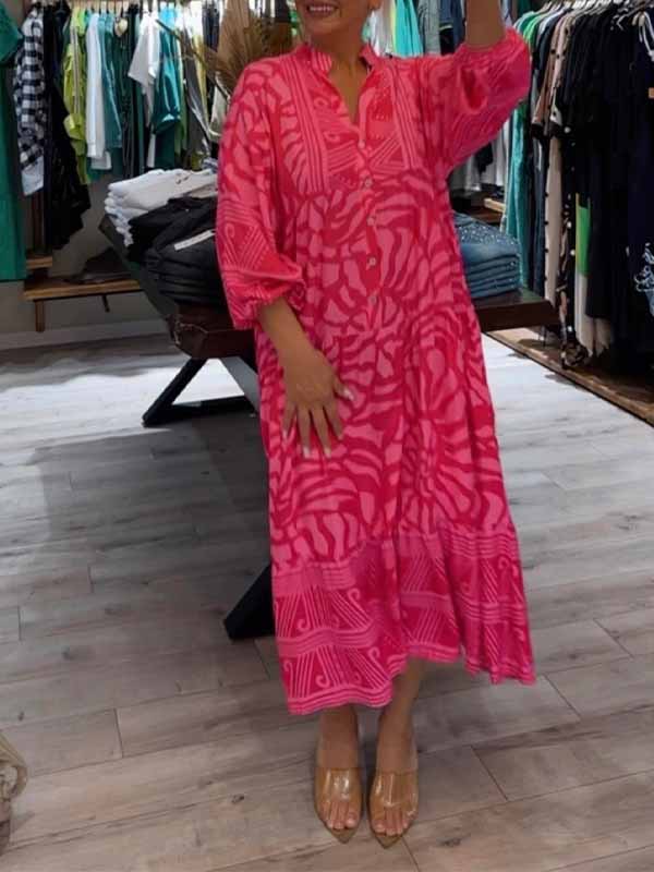 Mira | Printed V-neck Dress (Almost Sold Out)