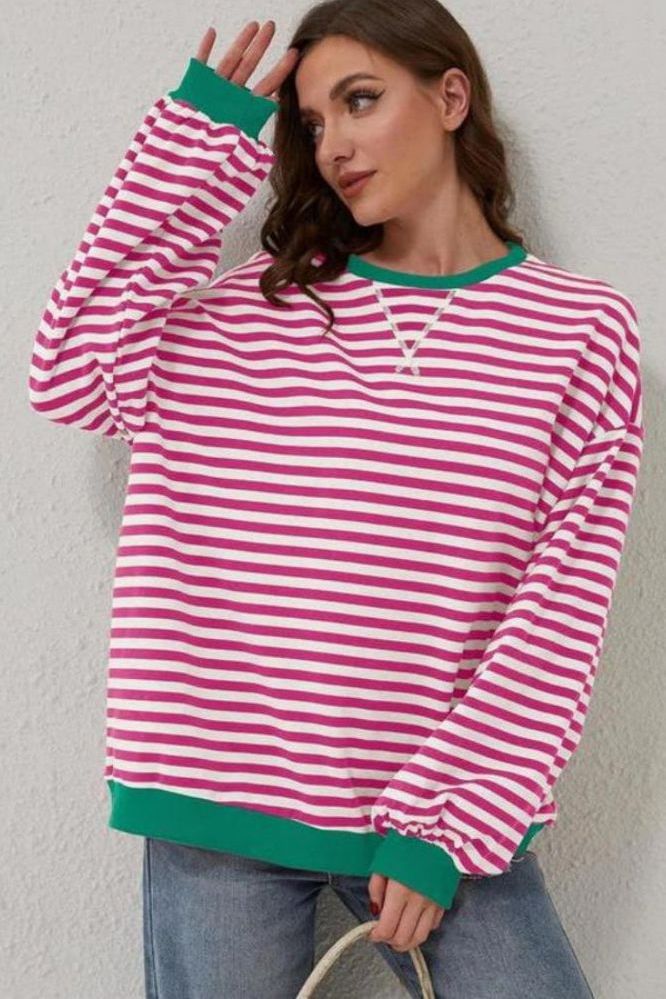 Daniela - Oversized Striped Long Sleeve Jumper