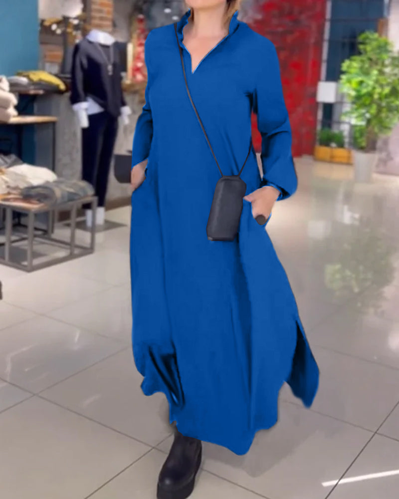 Evia™ | Long flowing dress with slit