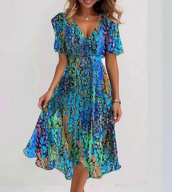 Sapphire | Airy Blue Midi Dress