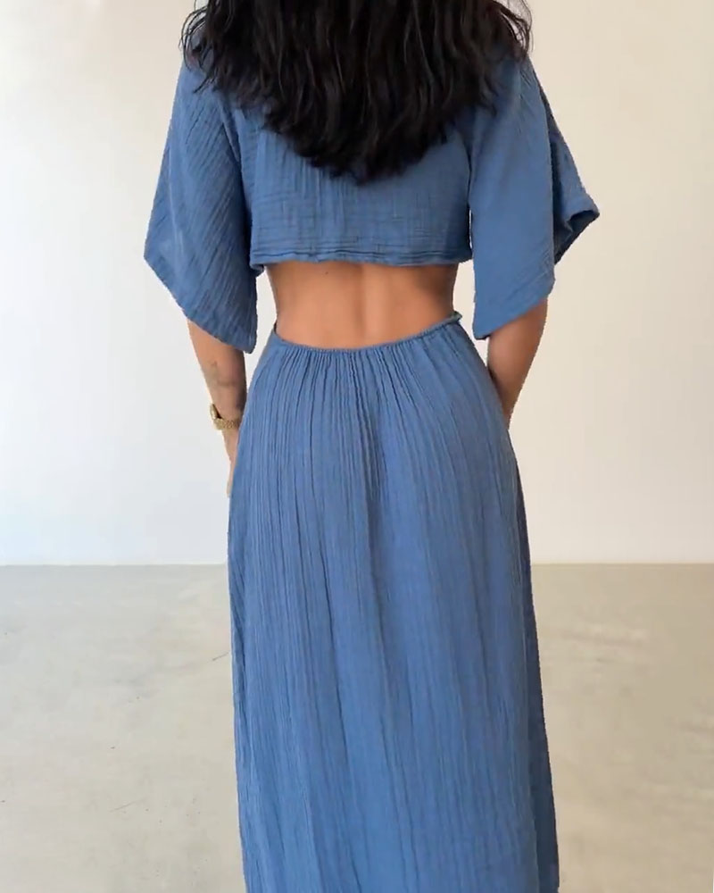 Selene™ – Chic Cut-Out Maxi Set