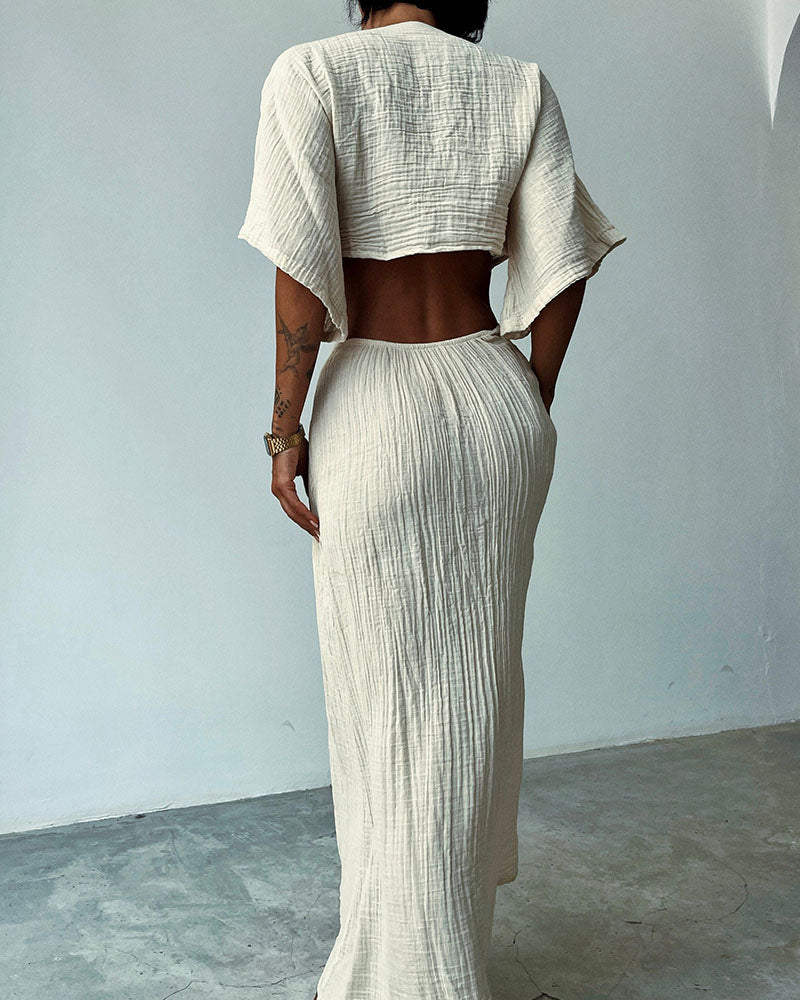 Selene™ – Chic Cut-Out Maxi Set