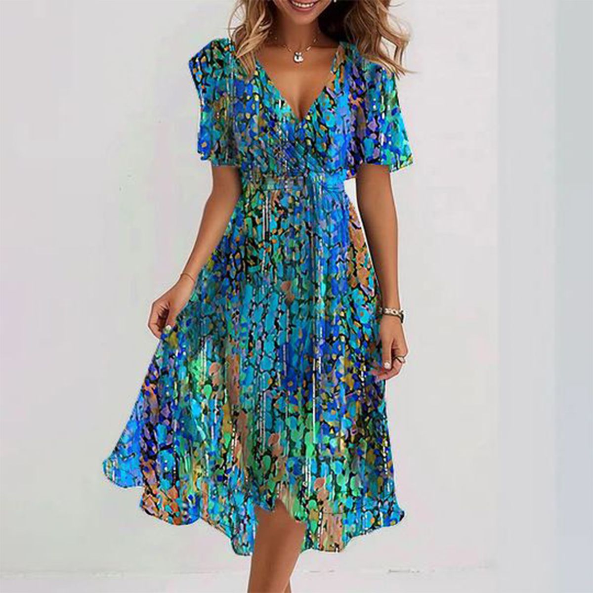 Sapphire | Airy Blue Midi Dress