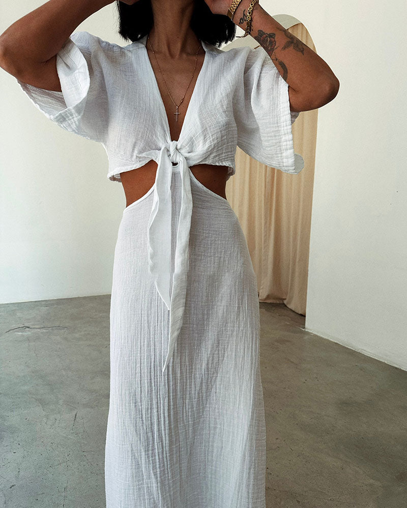 Selene™ – Chic Cut-Out Maxi Set