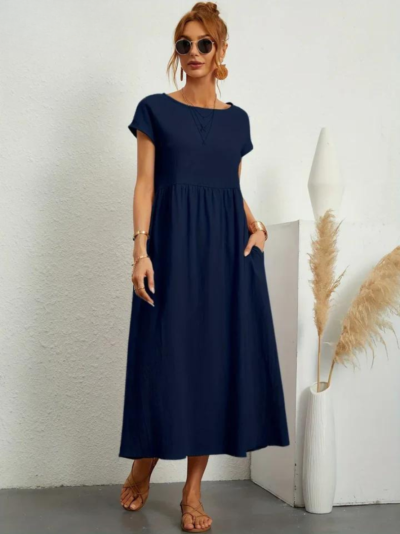 Ruby™ | Elegant Essential Cotton and Linen Dress