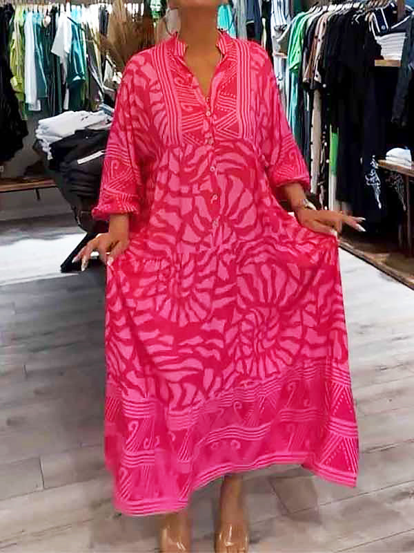 Mira | Printed V-neck Dress (Almost Sold Out)