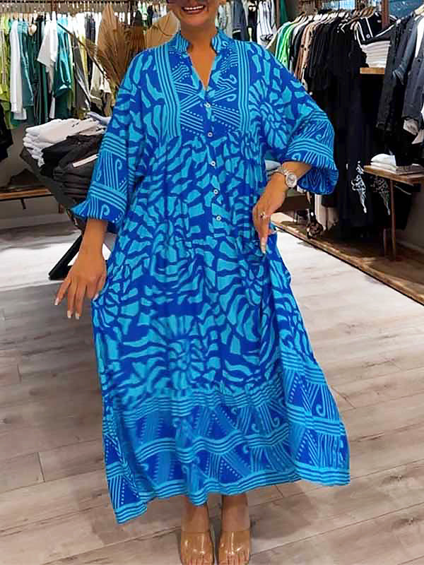 Mira | Printed V-neck Dress (Almost Sold Out)