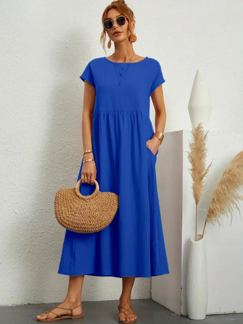Ruby™ | Elegant Essential Cotton and Linen Dress