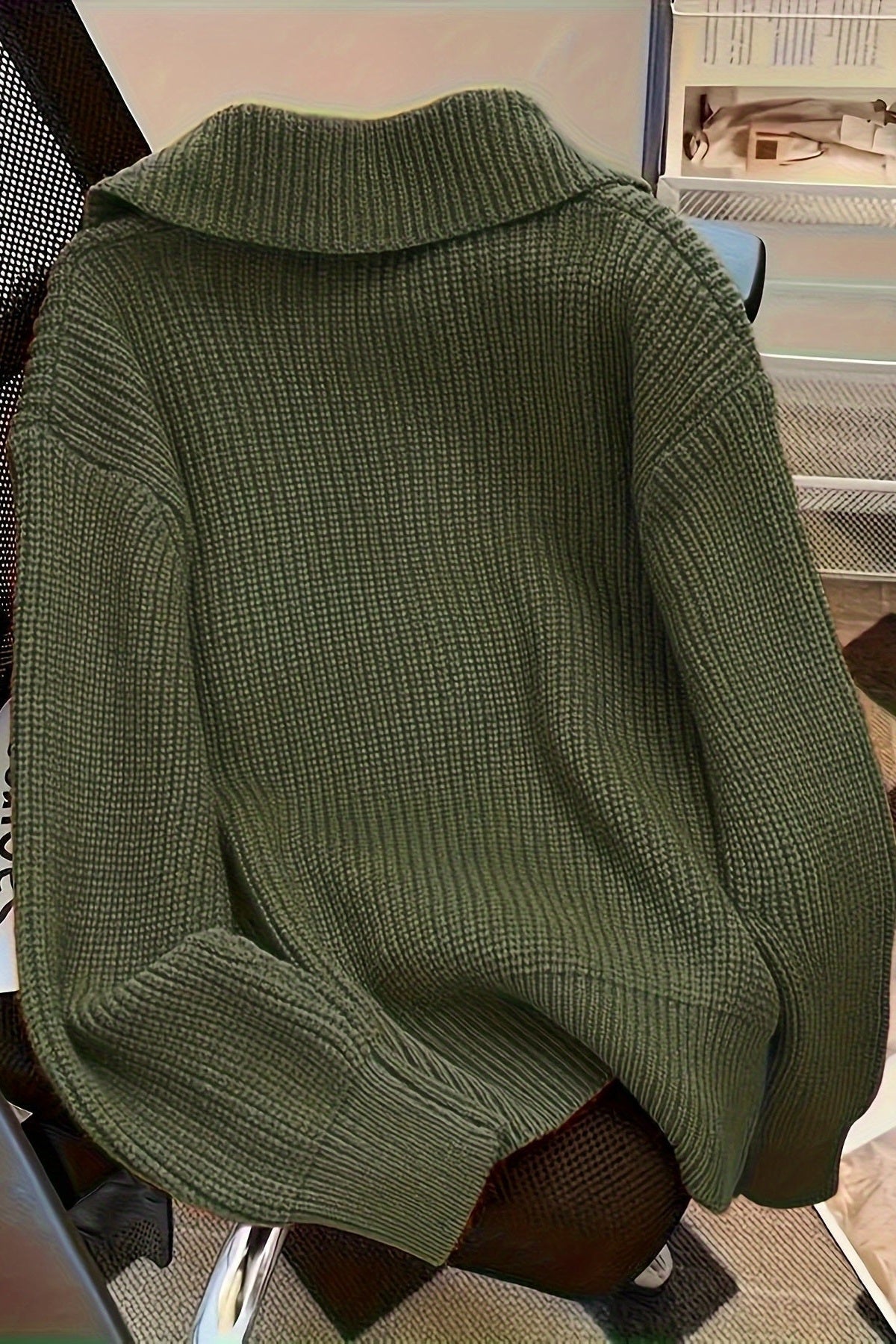 Olive Drift Knit Jacket