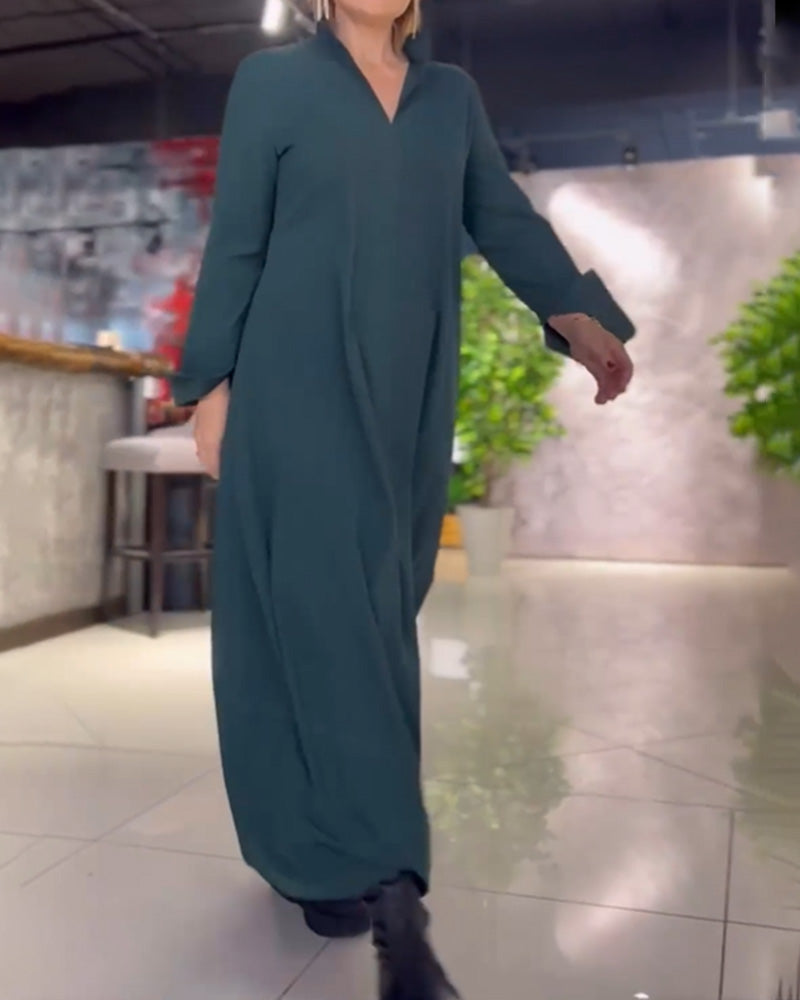 Evia™ | Long flowing dress with slit
