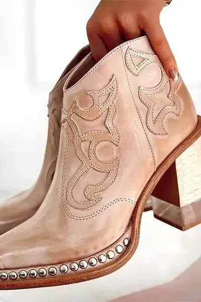 Norwich Embroidered Mid - Leather Boots