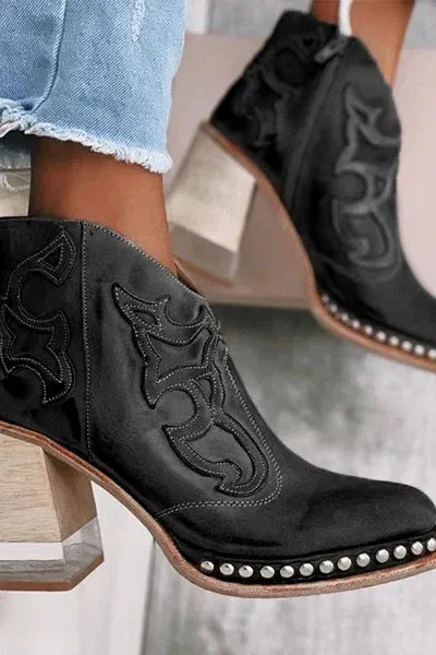 Norwich Embroidered Mid - Leather Boots