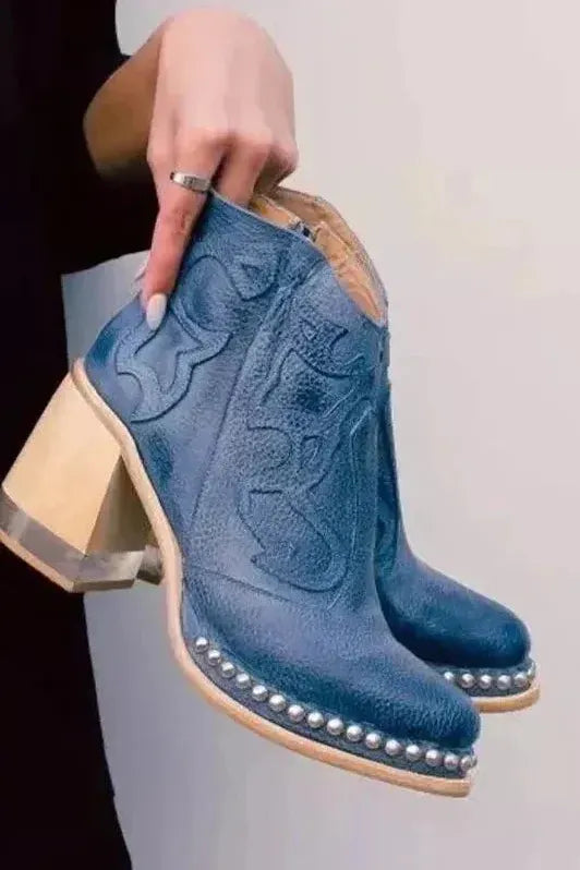 Norwich Embroidered Mid - Leather Boots