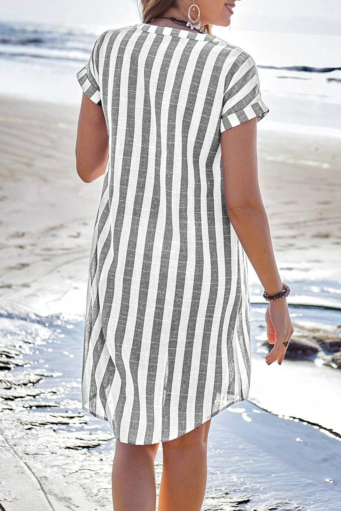 Seabreeze Stripe Shirt Dress