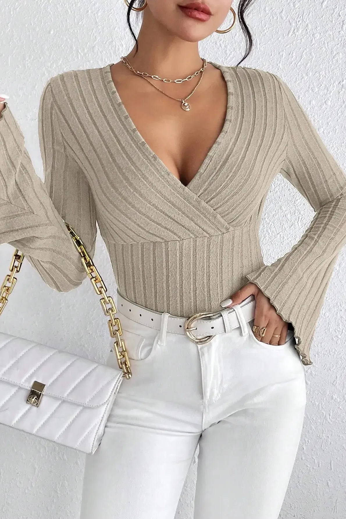 The Seraphina – Bell Sleeve Ribbed Longsleeve
