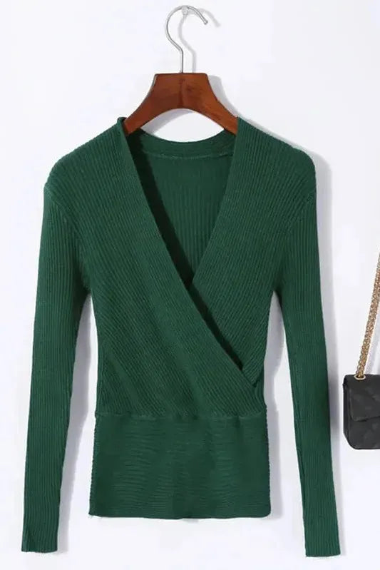 The Celina – Deep V Wrap Longsleeve