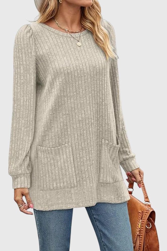 Meg - Oversized round neck jumper for women
