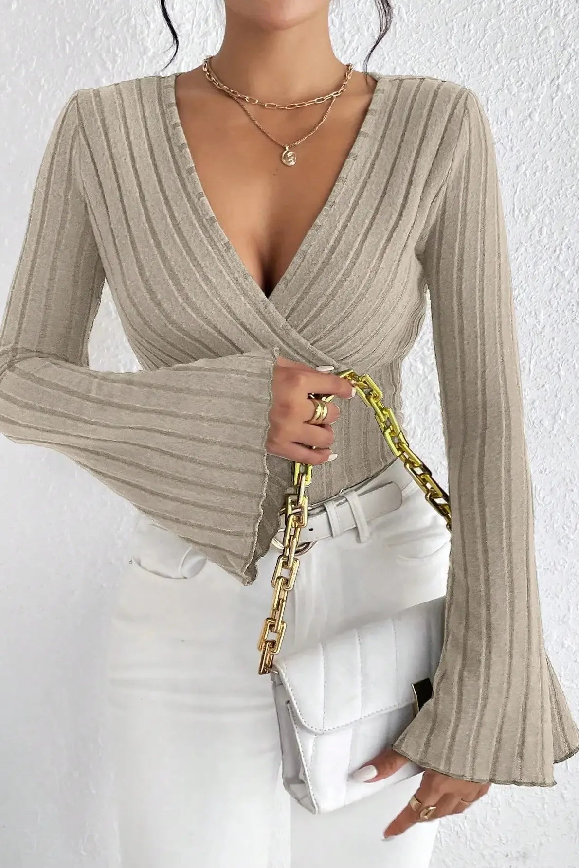 The Seraphina – Bell Sleeve Ribbed Longsleeve