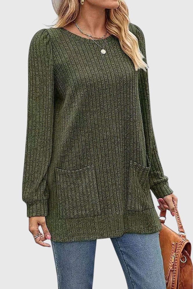 Meg - Oversized round neck jumper for women