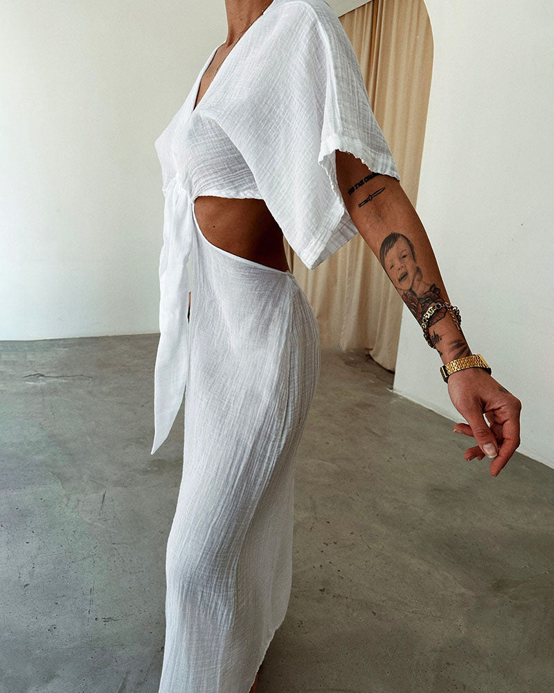 Selene™ – Chic Cut-Out Maxi Set