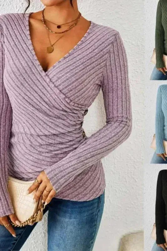 The Lyra – Textured Wrap Longsleeve