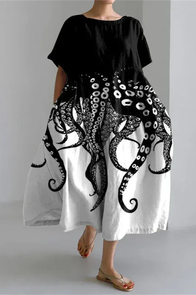 Ocean Ink – Tummy Coverage Dress