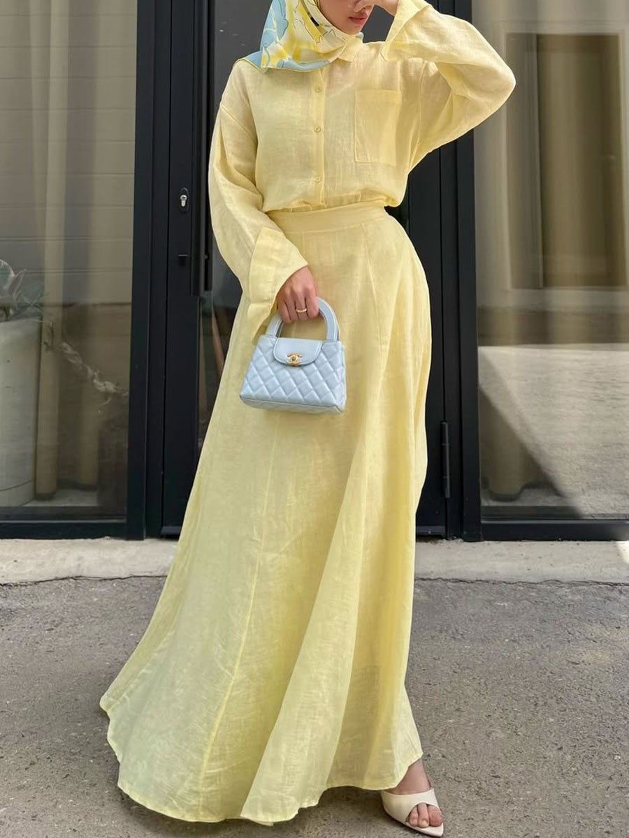 Aurelia™ – Refined Belted Maxi Dress