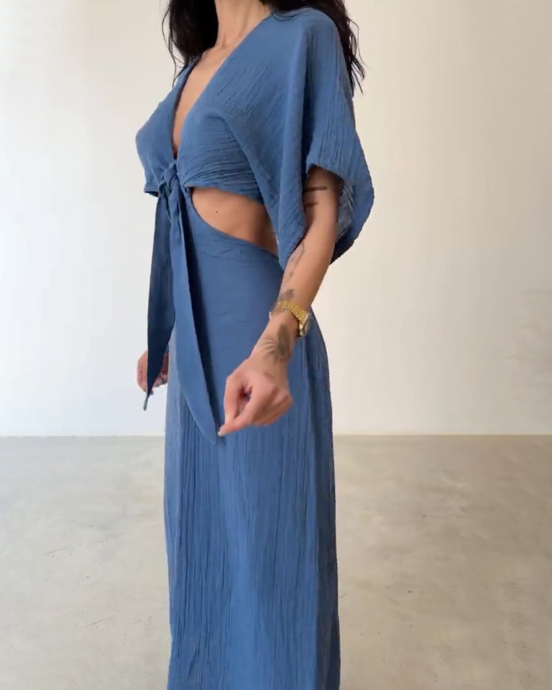 Selene™ – Chic Cut-Out Maxi Set