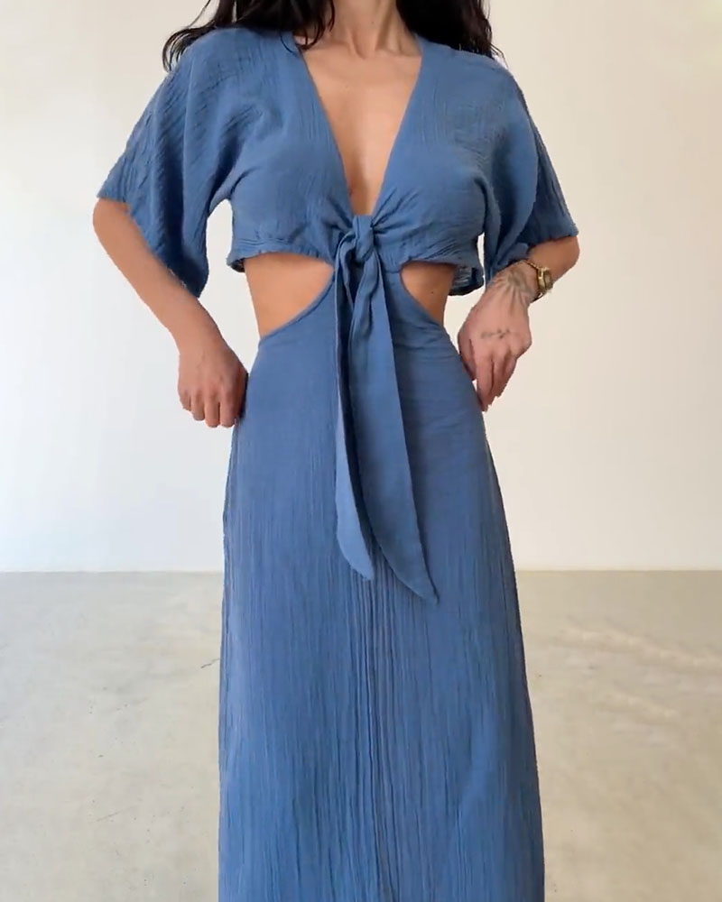 Selene™ – Chic Cut-Out Maxi Set