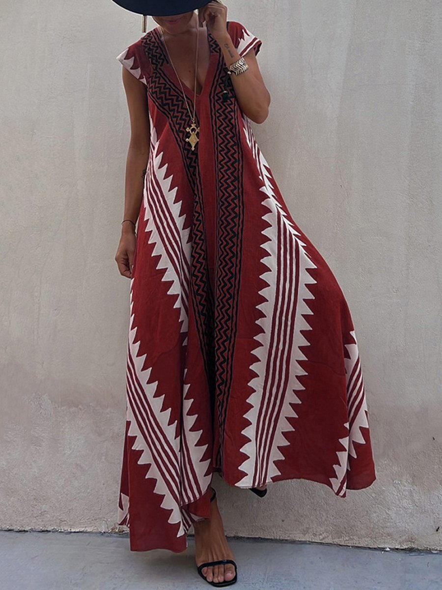 Bohème™ | Sleeveless V-neck Dress