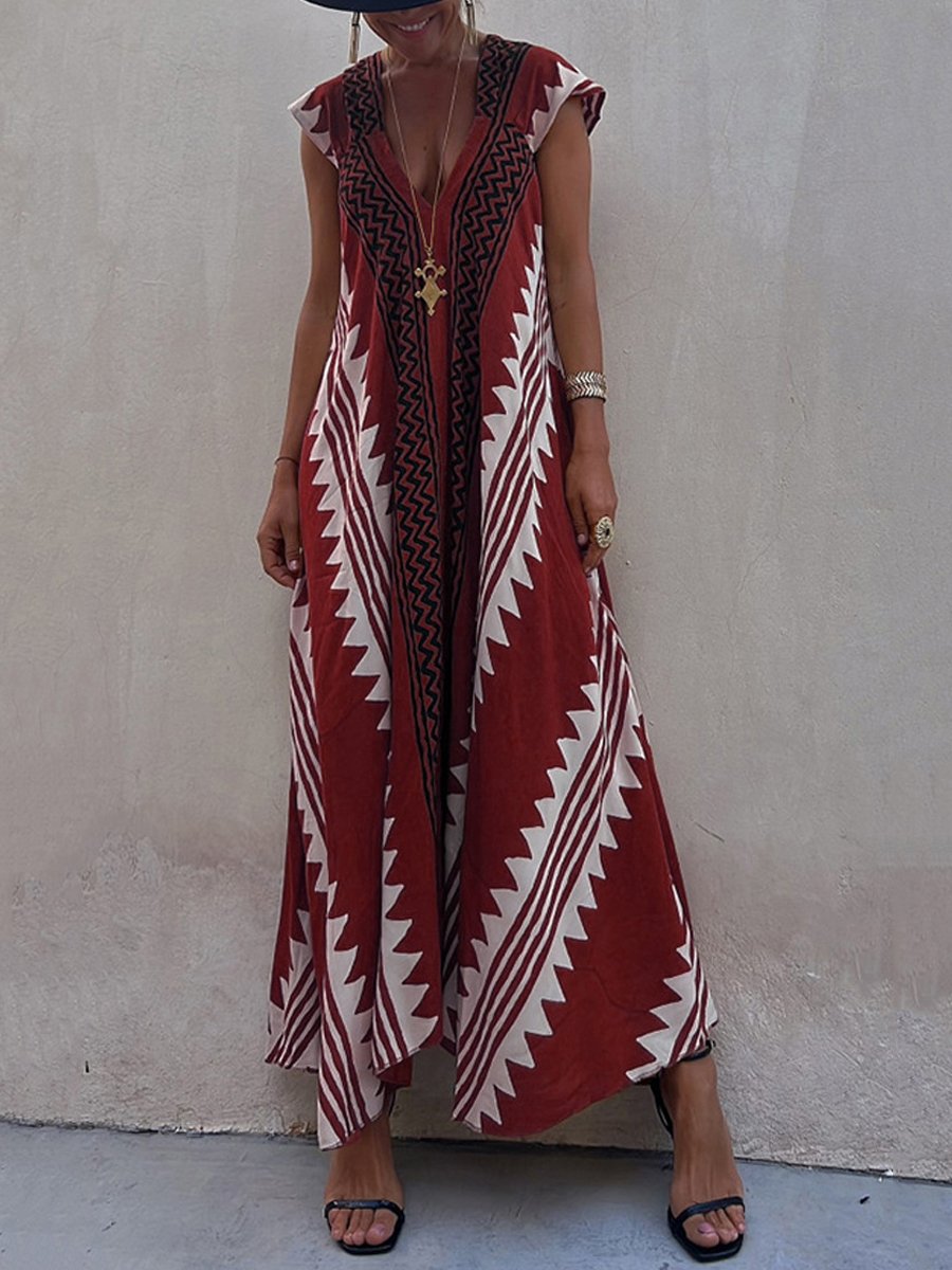 Bohème™ | Sleeveless V-neck Dress