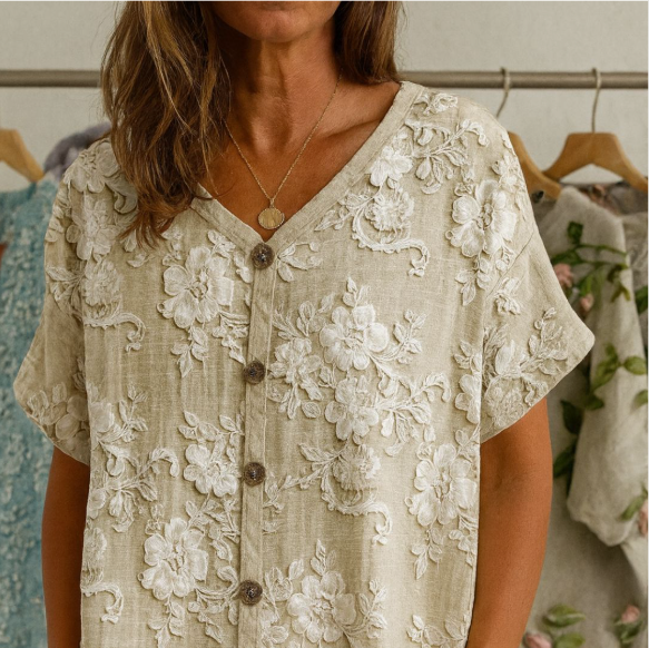 Embroidered Bloom Tops