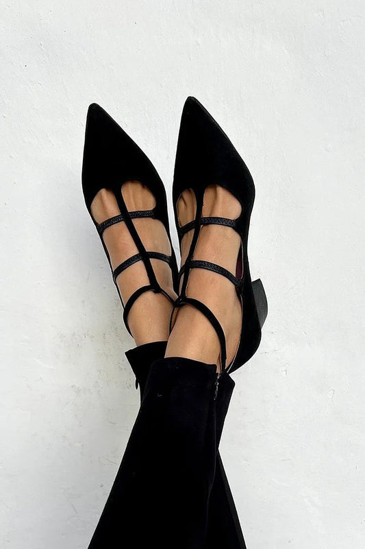 Giada™ | Pointed Toe Heels with Criss-Cross Straps