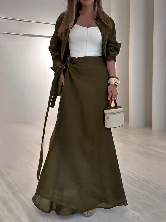 Arden™ – Flowing Wrap Maxi Skirt