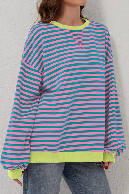 Daniela - Oversized Striped Long Sleeve Jumper