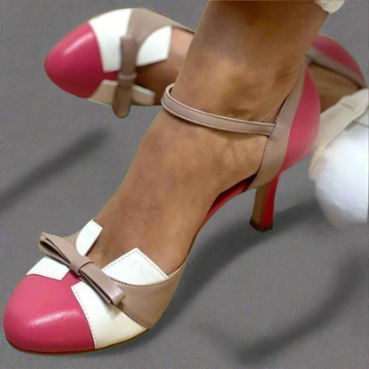 Bellarosa | Colorful sandals with knot and strap, round toe