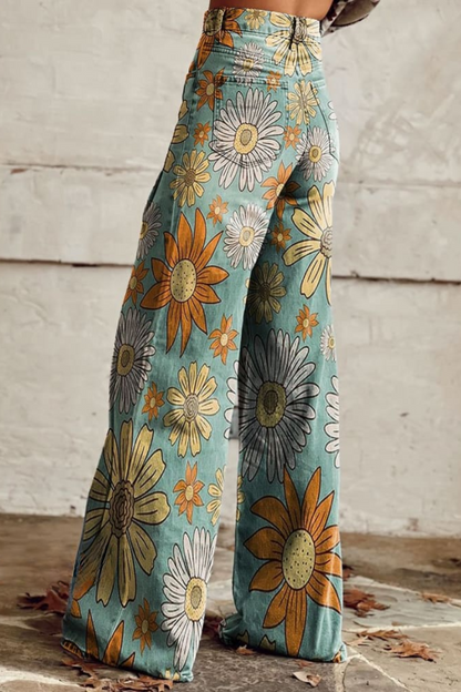Macy - Floral Happiness Flare Pants
