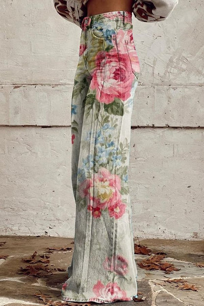 Lila - Trendy Retro High-Waisted Pants