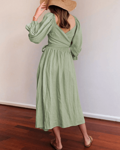 Tana | French Dress with Ruffled Sleeves