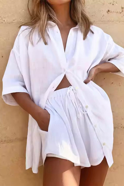 Coastal Linen Cotton Two Piece Set