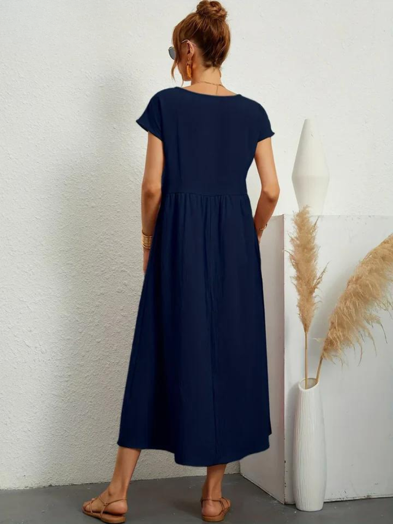 Ruby™ | Elegant Essential Cotton and Linen Dress