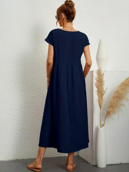Ruby™ | Elegant Essential Cotton and Linen Dress