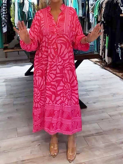 Mira | Printed V-neck Dress (Almost Sold Out)